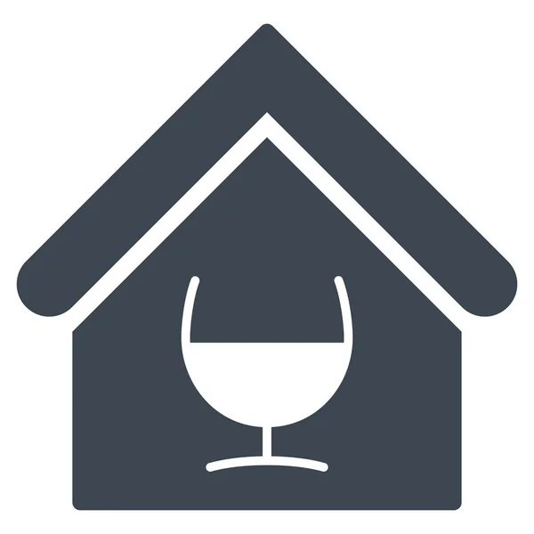 Alcohol Bar Flat Vector Icon — Stock Vector