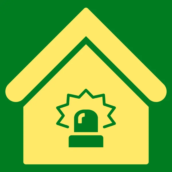 Immobilien Alarm flache Vektor-Symbol — Stockvektor