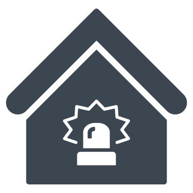 Realty Alarm düz glif simgesi