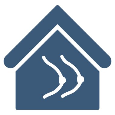 Erotics House düz glif simgesi