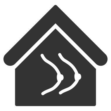 Erotics House düz glif simgesi