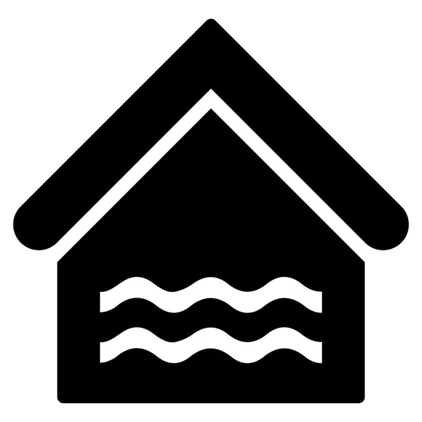 Wodą basen płaski glifów ikona — Zdjęcie stockowe