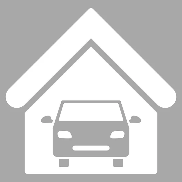 Ikona samochodu garażu płaski glifów — Zdjęcie stockowe