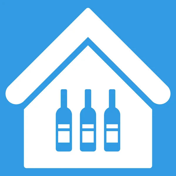 Wine Bar Flat Glyph Icon — Stock Photo, Image