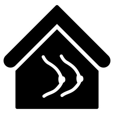 Erotics House düz vektör simgesi