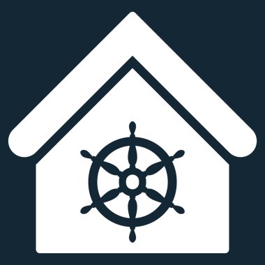 Direksiyon simidi House düz vektör simgesi