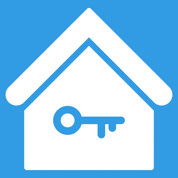 Home Schlüssel flache Vektor-Symbol — Stockvektor