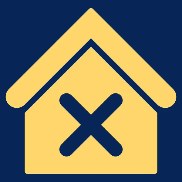 Wrong House Flat Vector Icon — Stock Vector