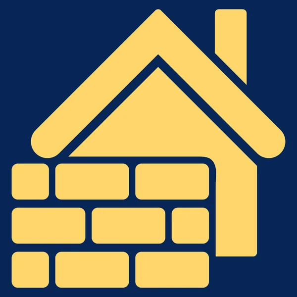 Realty Brick Wall Flat Vector Icon — Stock Vector