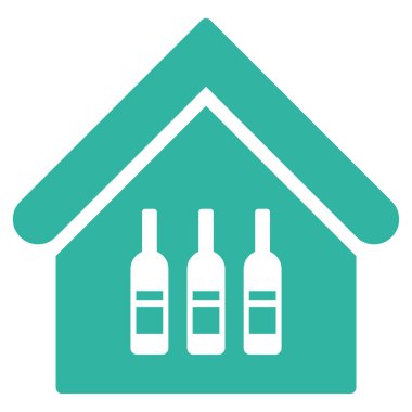 Wine Bar düz vektör simgesi