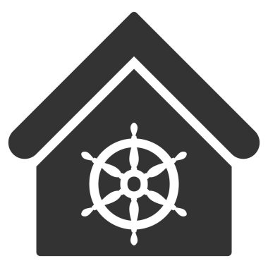 Direksiyon simidi House düz vektör simgesi