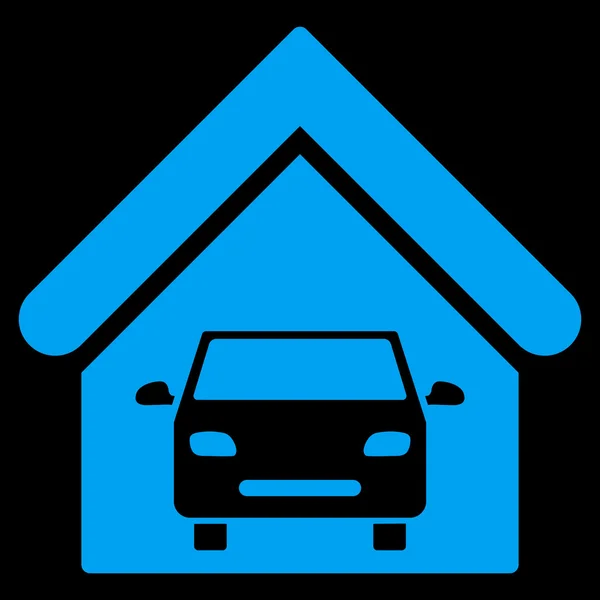 Car Garage Flat Vector Icon — Stock Vector