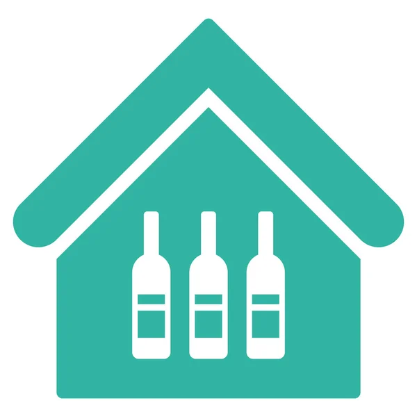 Wine Bar Flat Vector Icon — Stock Vector