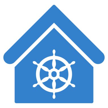 Direksiyon simidi House düz vektör simgesi