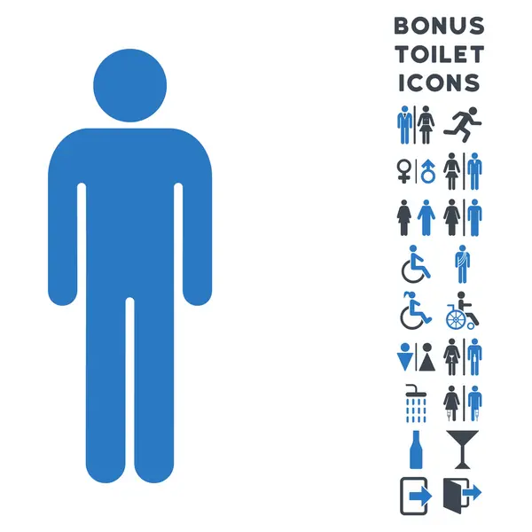 Man Flat Glyph Icon and Bonus — Stock Photo, Image