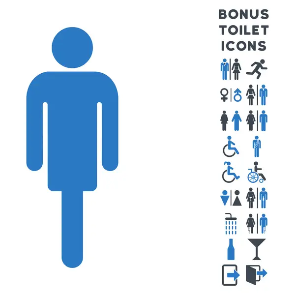 Man Flat Glyph Icon and Bonus — Stock Photo, Image