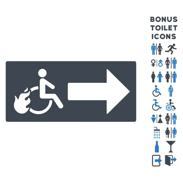 Икона и бонус "Уход пациента с плоской глифой" — стоковое фото