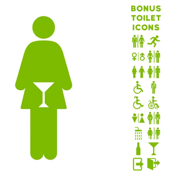 Плоская женская икона и бонус — стоковое фото