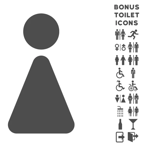 Kvinna platt Glyph ikonen och Bonus — Stockfoto