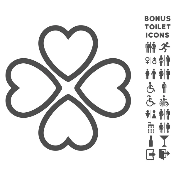 Любовь - плоская икона и бонус — стоковое фото