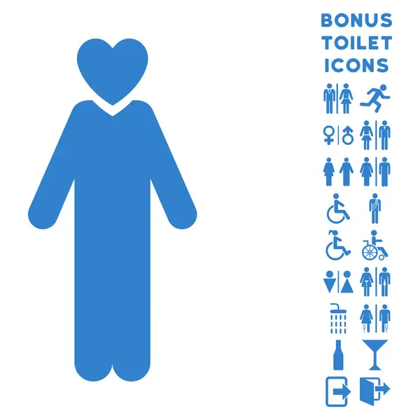 Lover Man Flat Glyph Icon and Bonus — Stock Photo, Image