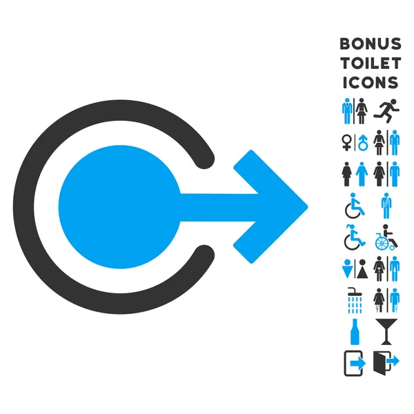 Wylogowania z płaskim glifów ikona i Bonus — Zdjęcie stockowe
