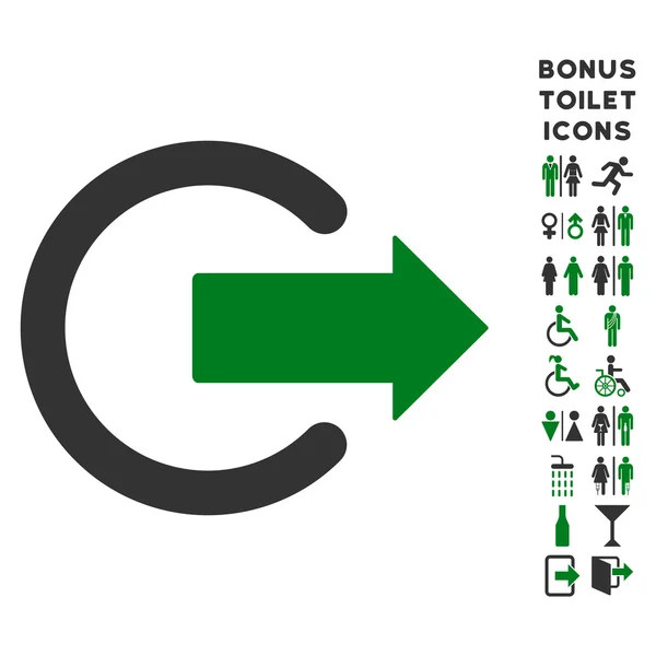 Logout Flat Glyph pictogram en Bonus — Stockfoto