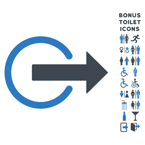 Disconnessione Icona glifo piatto e bonus — Foto Stock