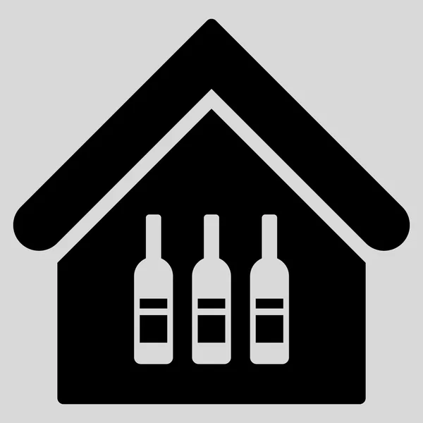 Ícone da barra de vinho de glifo plana — Fotografia de Stock