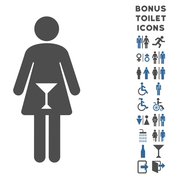 Woman Flat Glyph Icon and Bonus — Stock Photo, Image