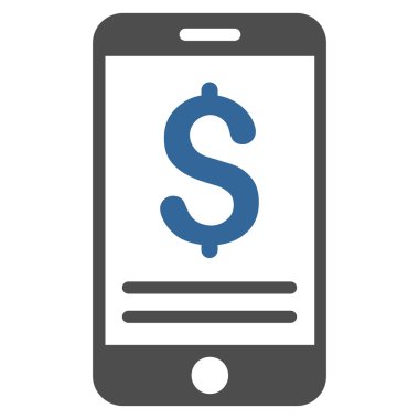 mobil bankacılık düz vektör simgesi