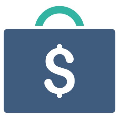 evrak çantası düz vektör simgesi