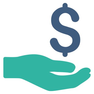 Bağış düz vektör simgesi