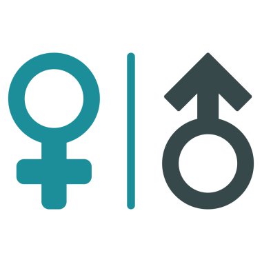 WC cinsiyet düz vektör simge simgeler