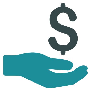 Bağış düz vektör simgesi