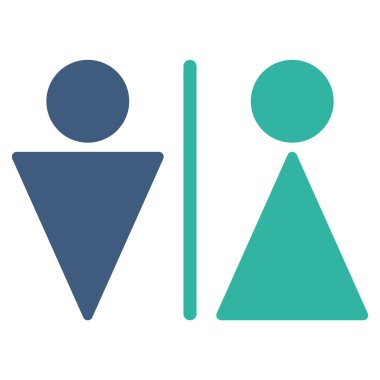 WC kişi düz vektör simgesi