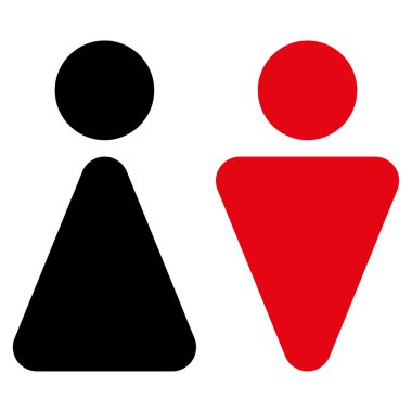 WC kişi düz vektör simgesi