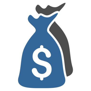 Para çantaları düz vektör simgesi