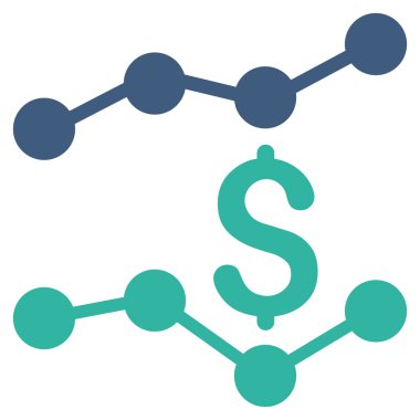 Satış listelerinde düz vektör simgesi