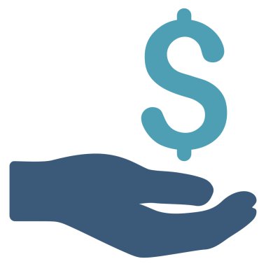 Bağış düz vektör simgesi