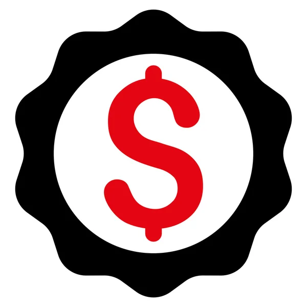 Icona vettoriale piatta del timbro del sigillo bancario — Vettoriale Stock