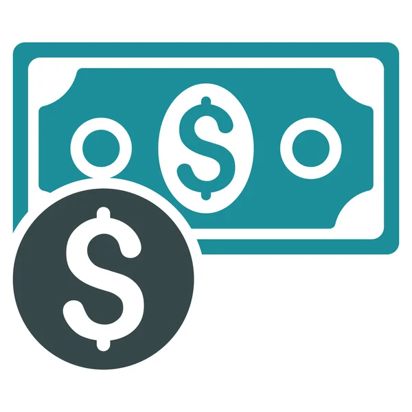 Dollar Cash platte Vector Icon — Stockvector