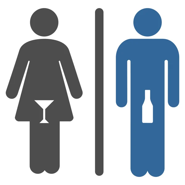 Wc personen flache vektorsymbol — Stockvektor