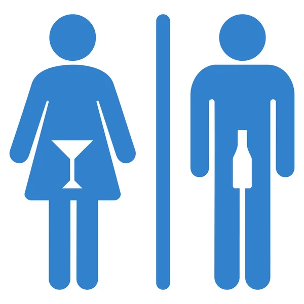 Wc personen flache vektorsymbol — Stockvektor