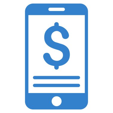 mobil bankacılık düz vektör simgesi