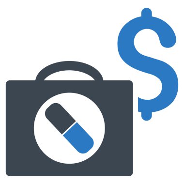 Tıbbi iş düz vektör simgesi