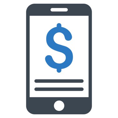 mobil bankacılık düz vektör simgesi