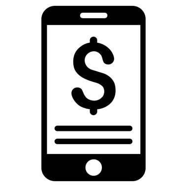 mobil bankacılık düz vektör simgesi