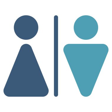 WC kişi düz vektör simgesi