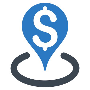 İş coğrafi hedefleme düz vektör simgesi